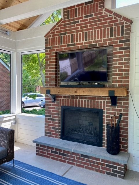 Outdoor Rustic Fireplace