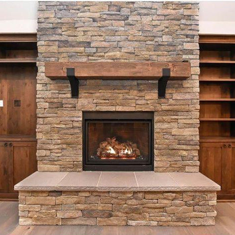 Rustic Fireplace Mantel Supports