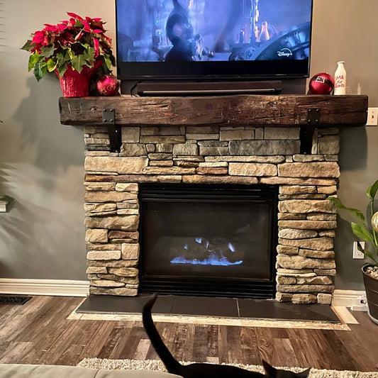 Decorative Rustic Mantel Brackets