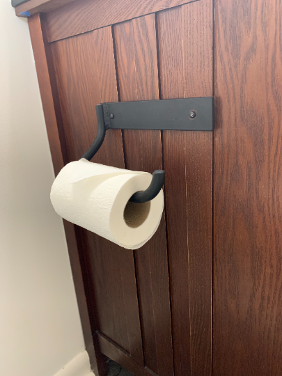 Black Toilet Paper Holder, Wood Toilet Roll Holder 