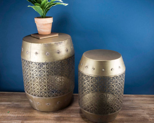 Metal Accent Tables, Set of Two